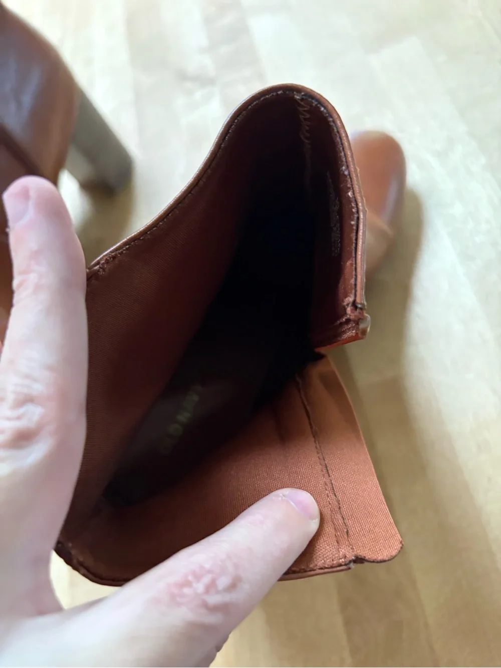 Old Navy Brown Heeled Boots Size 10 Women's Caramel Camel Fall Autumn Classic